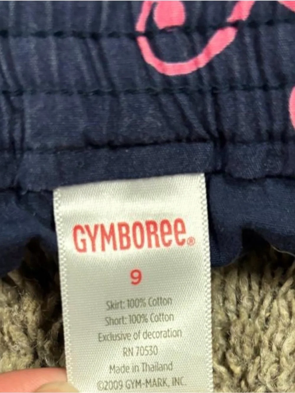 Gymboree Girls Navy Blue Garden Friends Ladybug Butterfly Skirt - Size 9